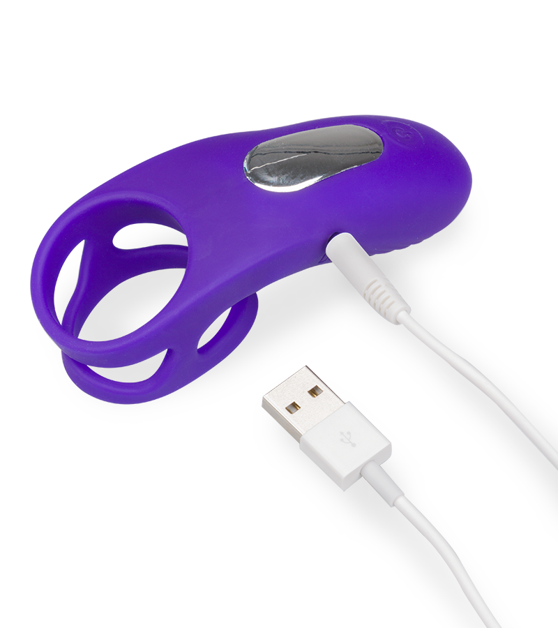 Double anneau vibrant avec stimulateur de clitoris Bora