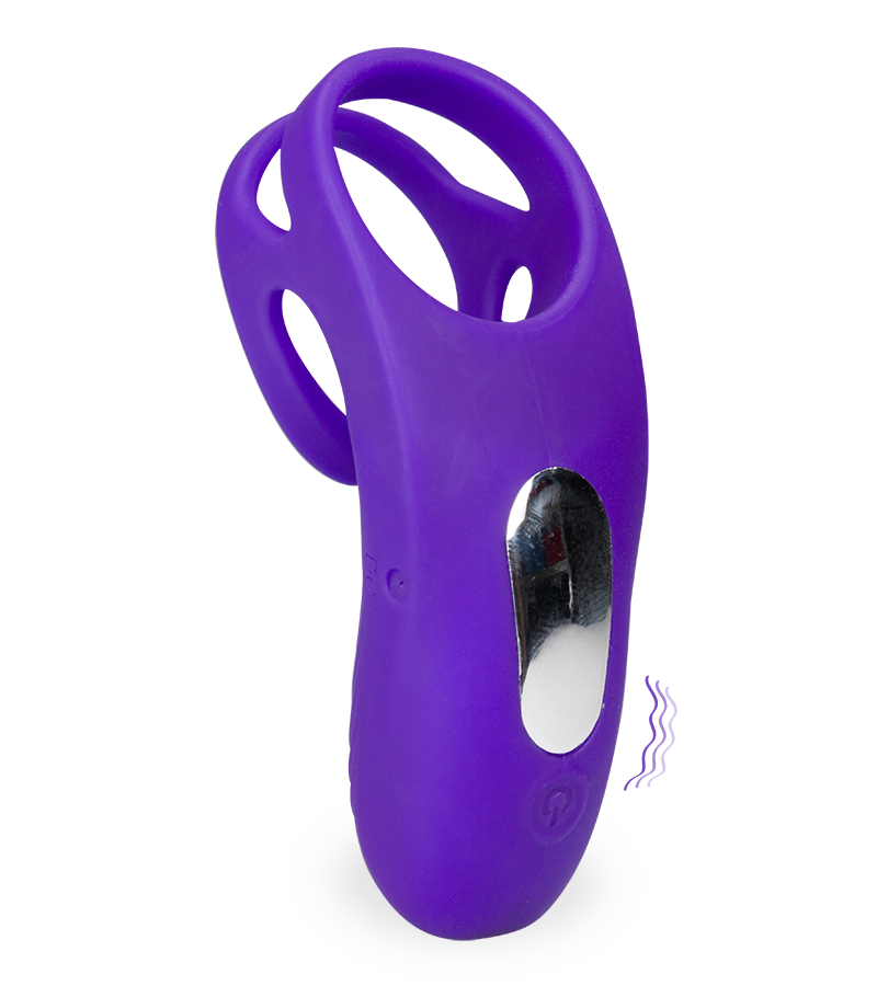 Double anneau vibrant avec stimulateur de clitoris Bora