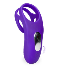 Charger l'image dans la galerie, Double anneau vibrant avec stimulateur de clitoris Bora