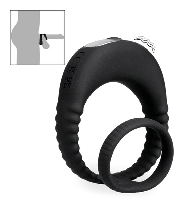 Double anneau vibrant en silicone Hop