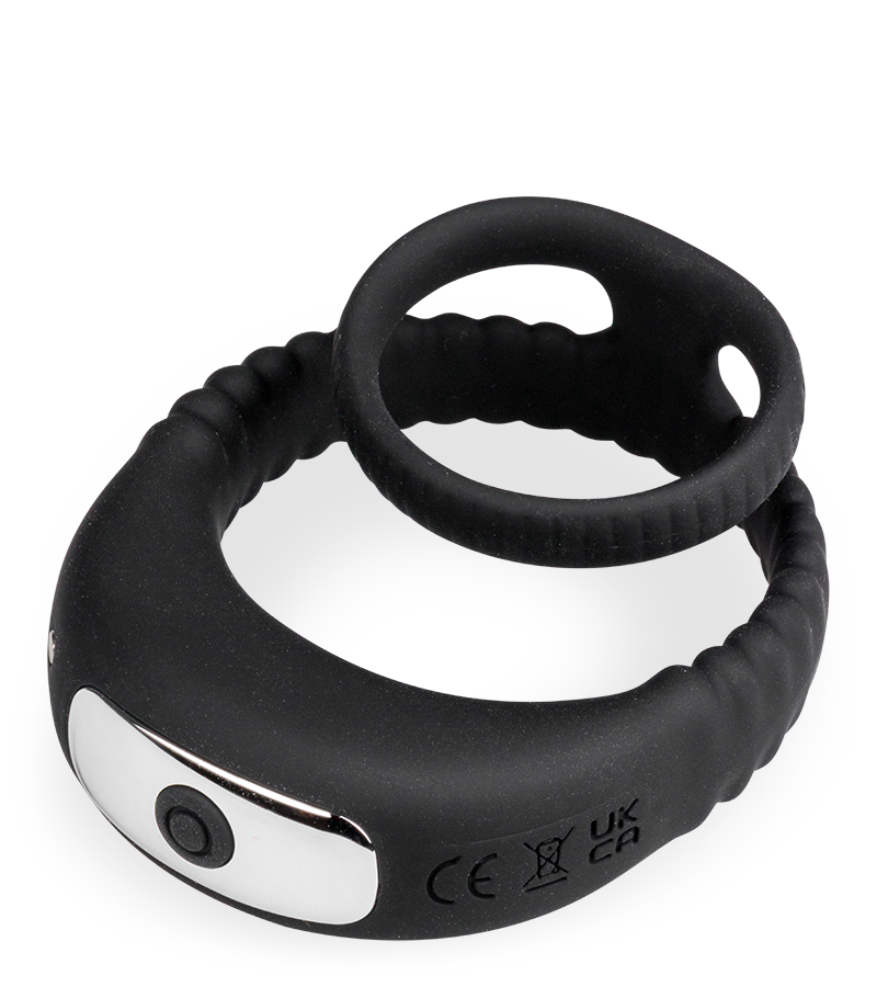 Double anneau vibrant en silicone Hop