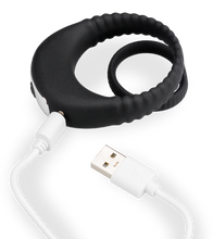 Charger l'image dans la galerie, Double anneau vibrant en silicone Hop