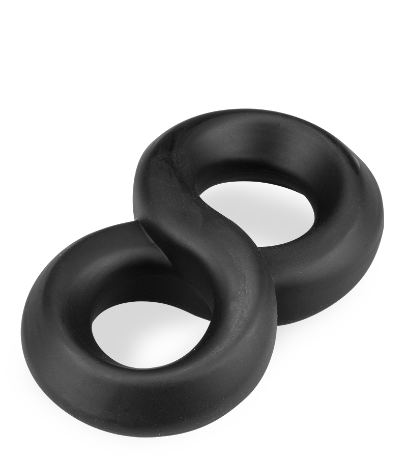 Double cockring pénis et testicules