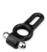 Charger l'image dans la galerie, Double cockring vibrant en silicone Jaxon