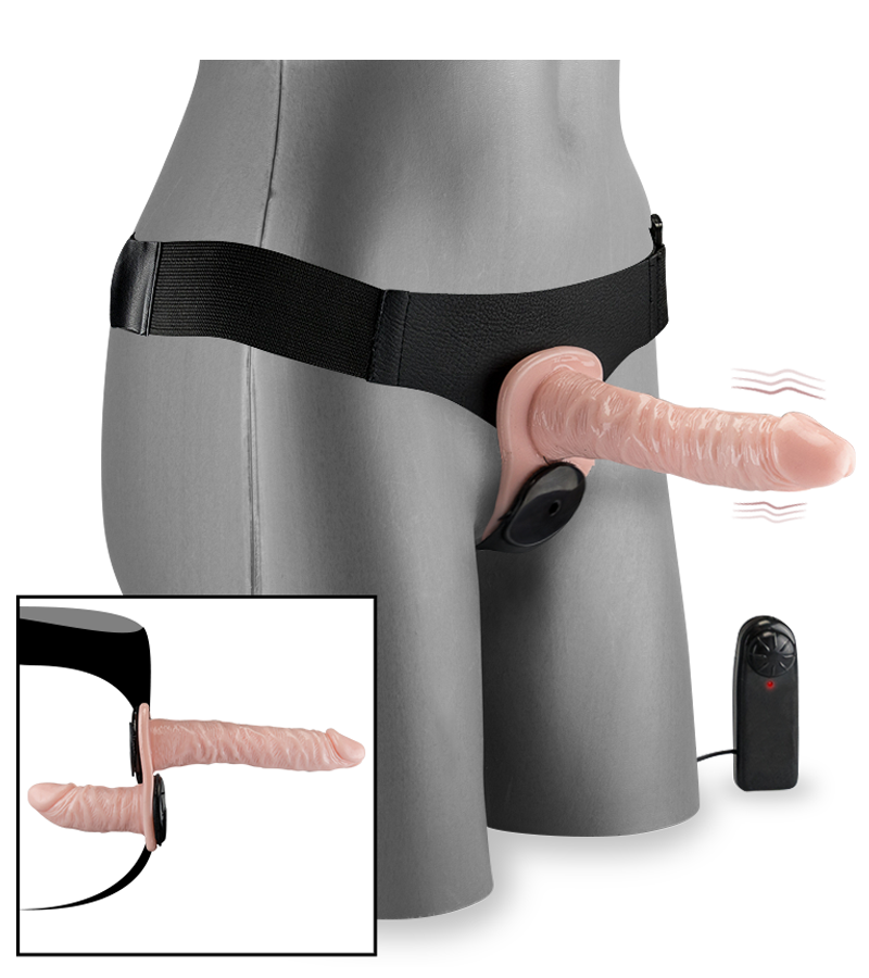 Double gode ceinture réaliste vibrant