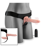 Double gode ceinture réaliste vibrant