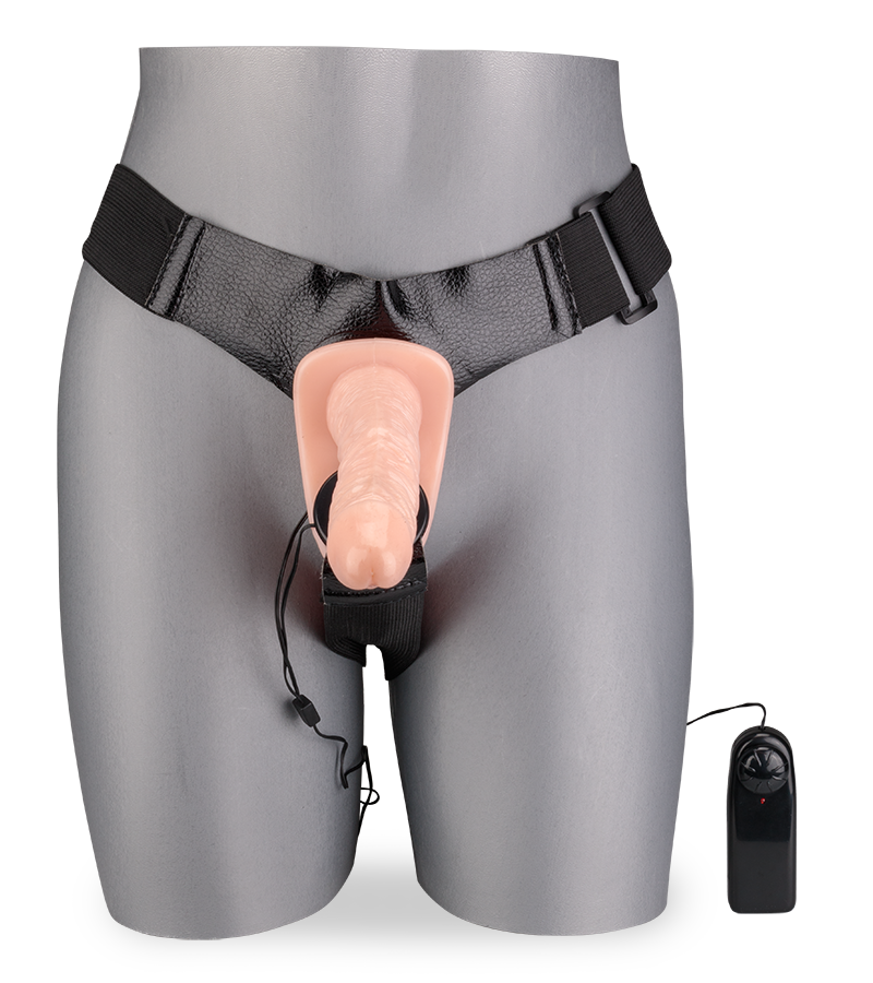 Double gode ceinture réaliste vibrant