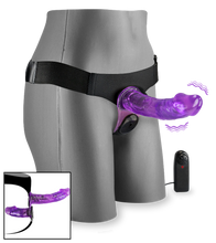 Charger l'image dans la galerie, Double gode ceinture vibrant télécommandé avec fil