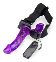 Charger l'image dans la galerie, Double gode ceinture vibrant télécommandé avec fil