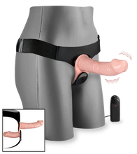 Charger l'image dans la galerie, Double gode ceinture vibrant télécommandé avec fil