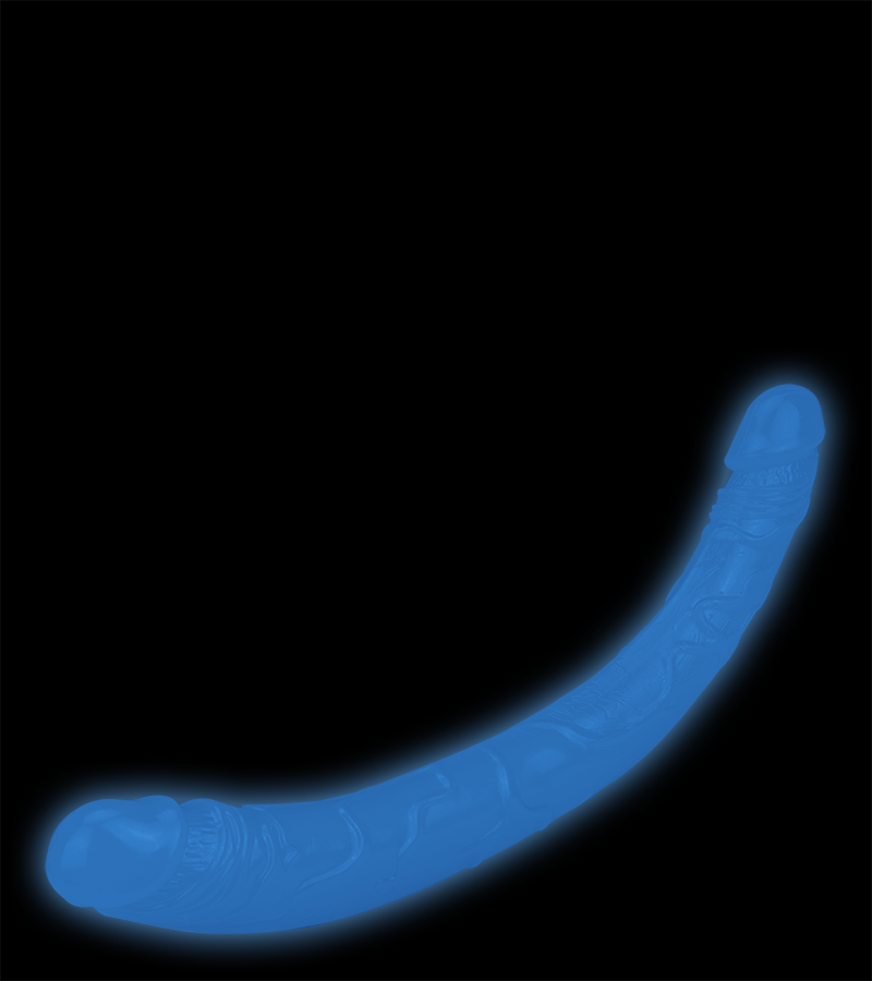 Double gode phosphorescent 37,0cm Lumino