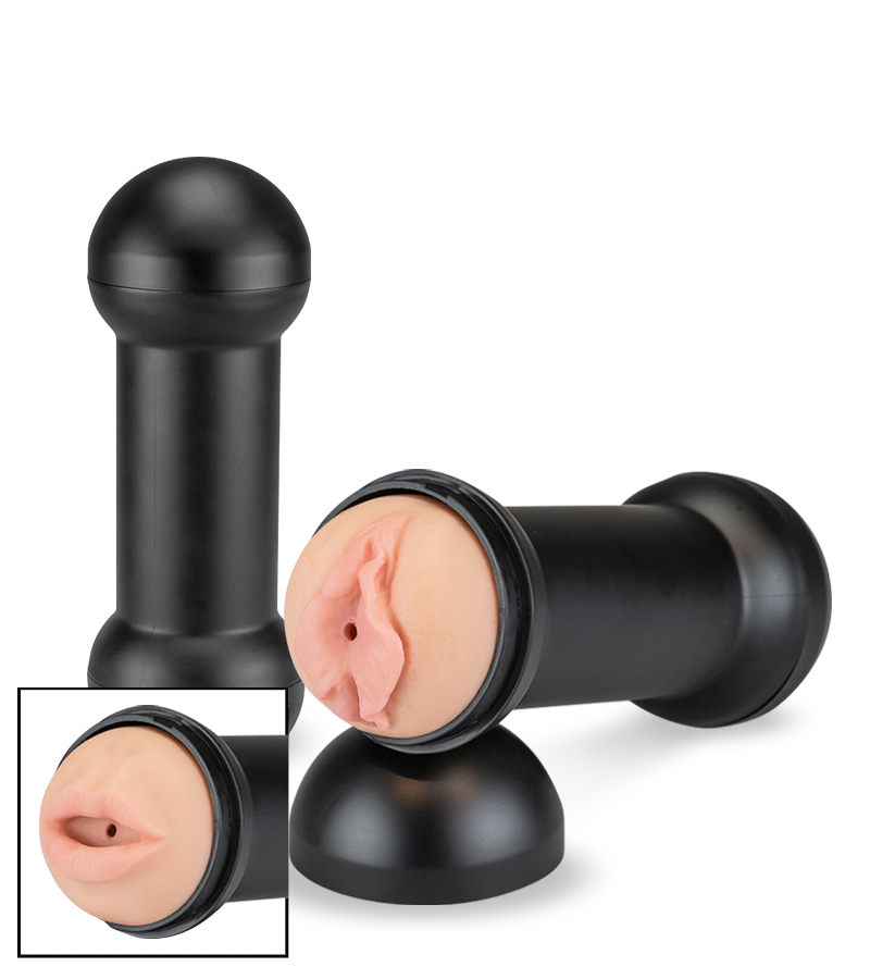 Double masturbateur vagin étroit et bouche gourmande