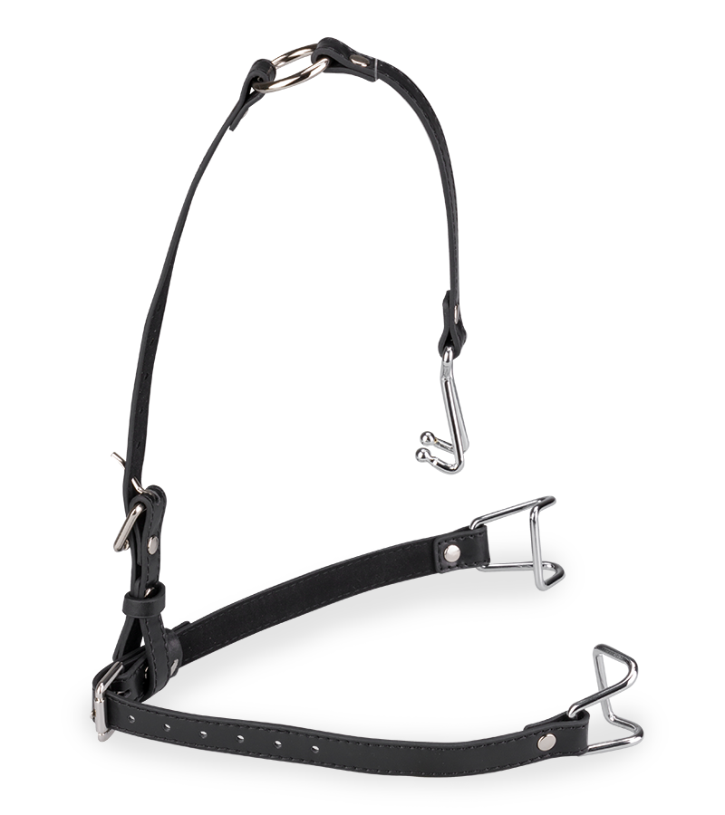 Ecarteur de bouche et nez similicuir et métal