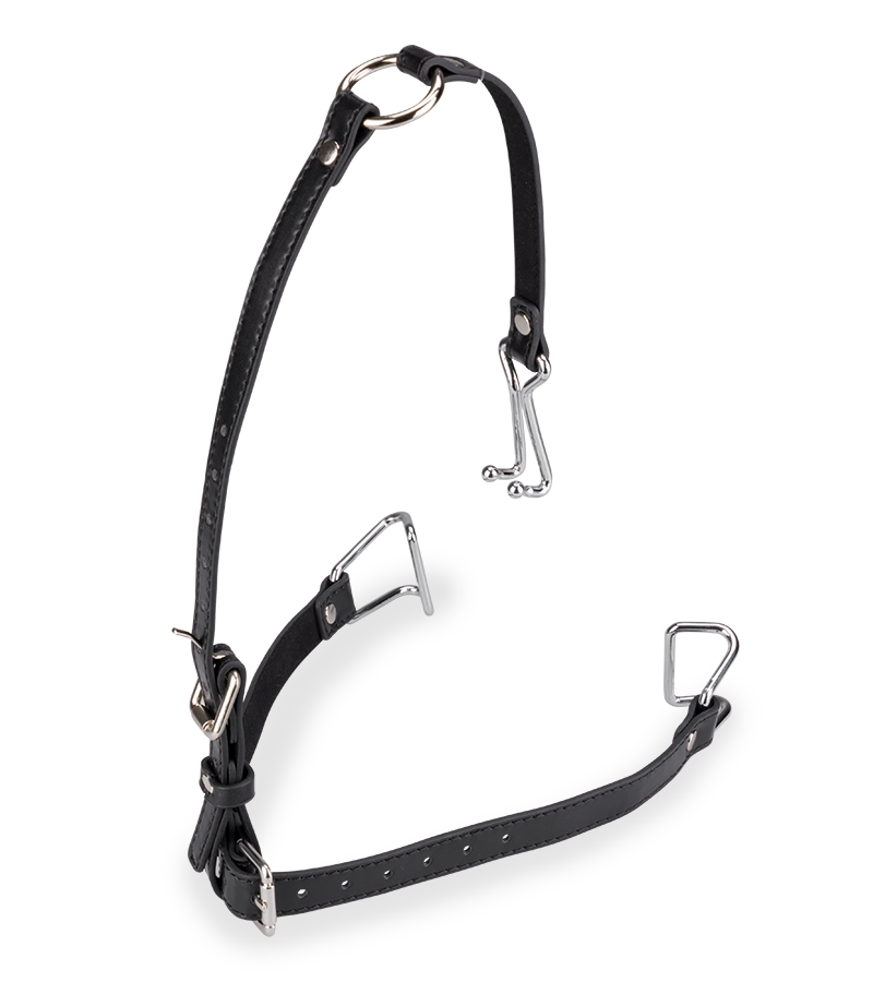 Ecarteur de bouche et nez similicuir et métal