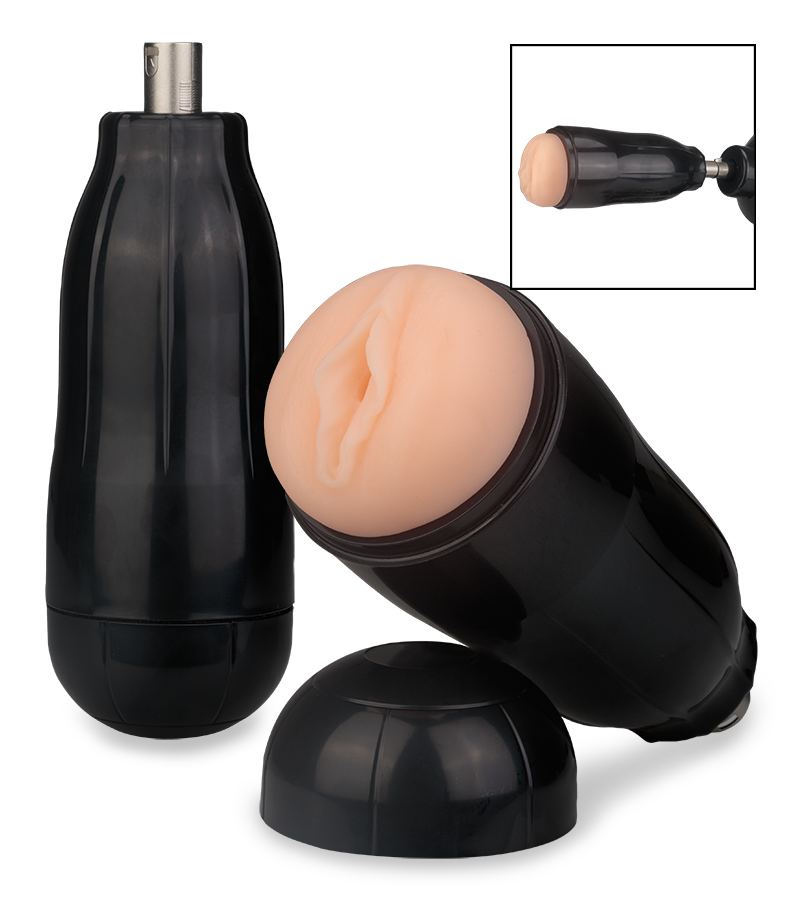 Embout masturbateur noir vagin pour fucking machine