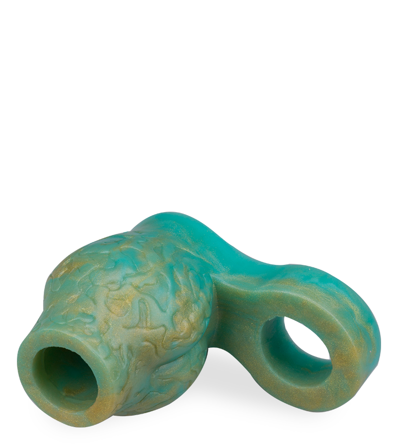 Étui pénien loup avec bulbe érectile et anneau testiculaire 7,0cm