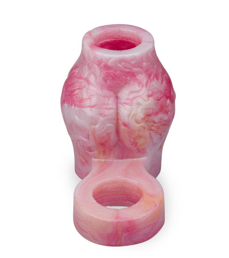 Étui pénien loup avec bulbe érectile et anneau testiculaire 7,0cm