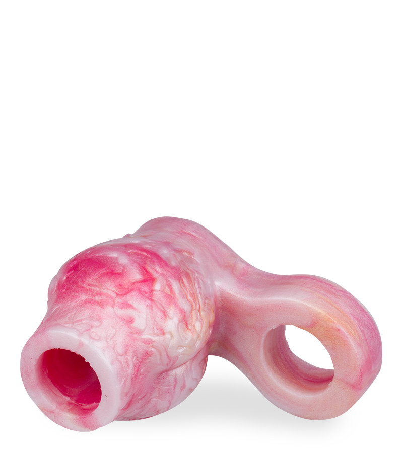 Étui pénien loup avec bulbe érectile et anneau testiculaire 7,0cm