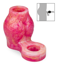 Charger l'image dans la galerie, Étui pénien loup avec bulbe érectile et anneau testiculaire 7,0cm