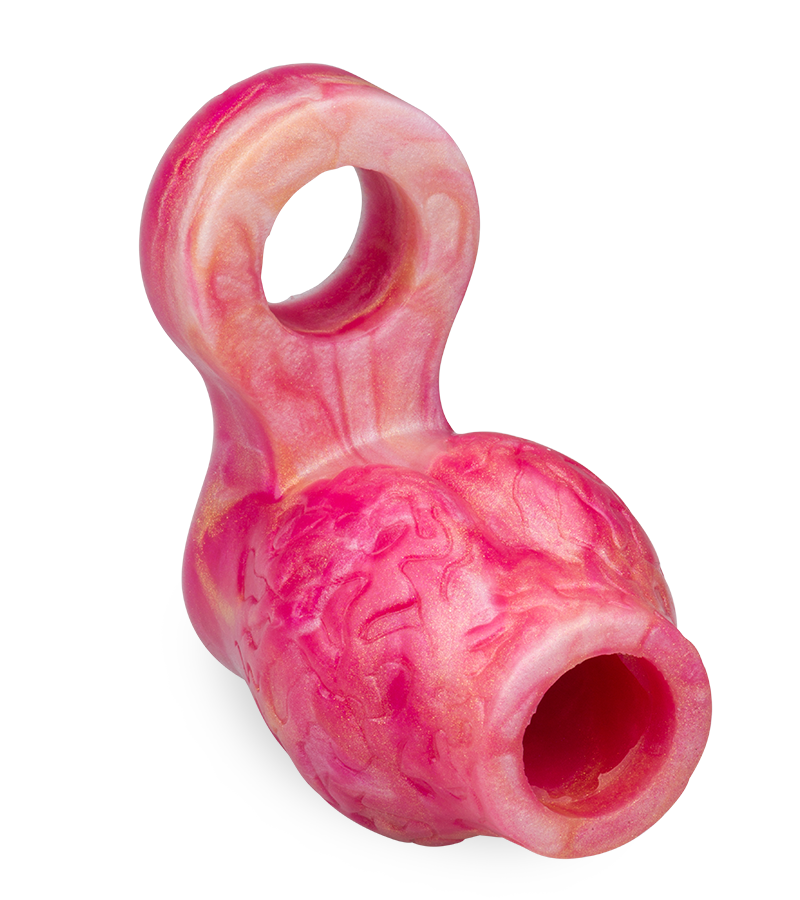 Étui pénien loup avec bulbe érectile et anneau testiculaire 7,0cm