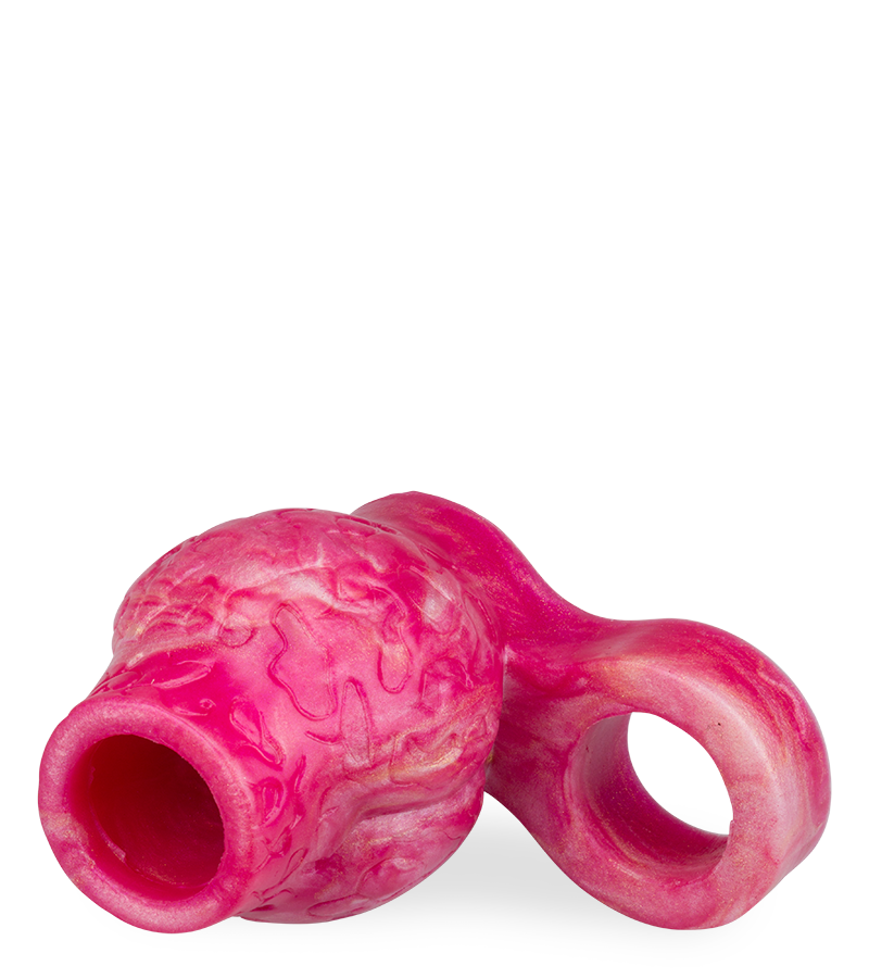 Étui pénien loup avec bulbe érectile et anneau testiculaire 9,0cm