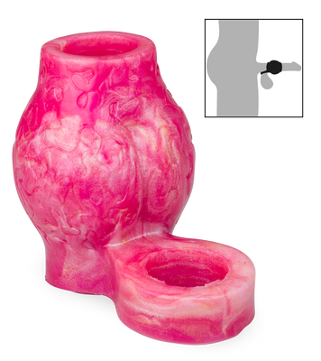 Étui pénien loup avec bulbe érectile et anneau testiculaire 9,0cm