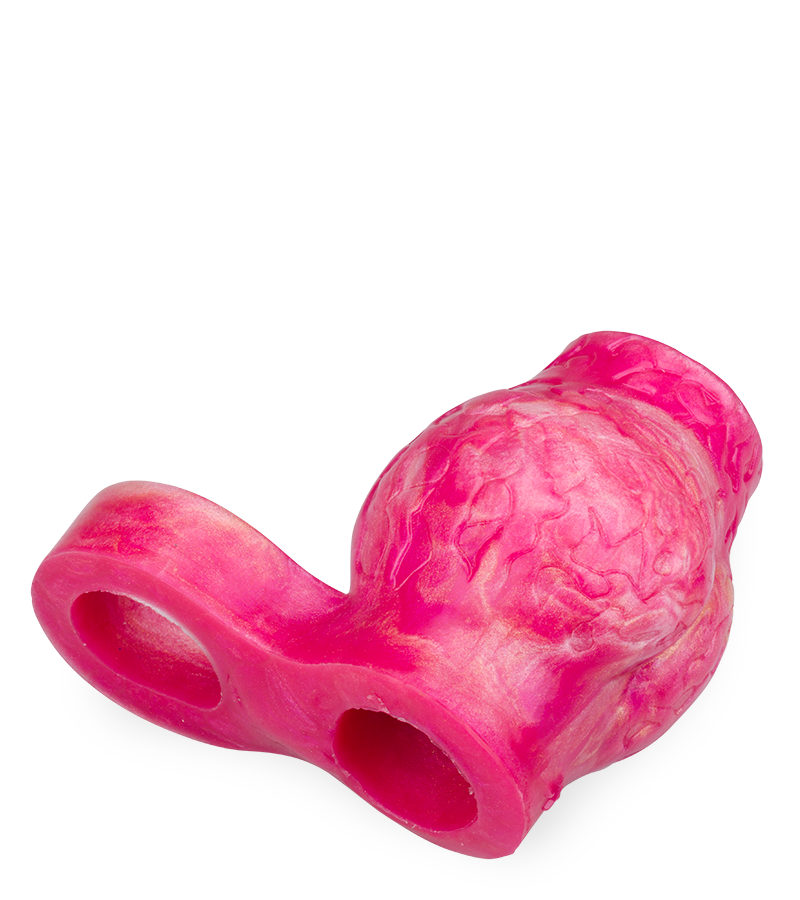 Étui pénien loup avec bulbe érectile et anneau testiculaire 9,0cm