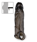 Extenseur pénis et testicules réaliste noir
