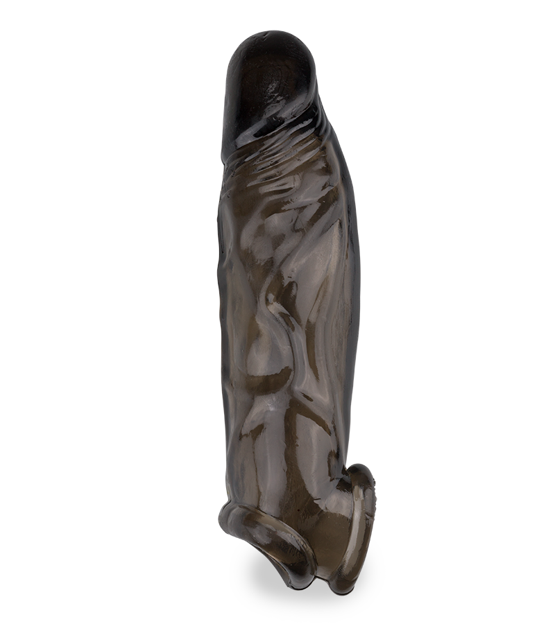 Extenseur pénis et testicules réaliste noir