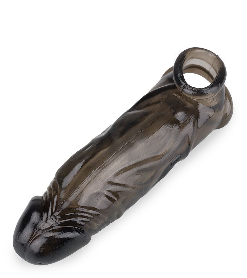 Extenseur pénis et testicules réaliste noir