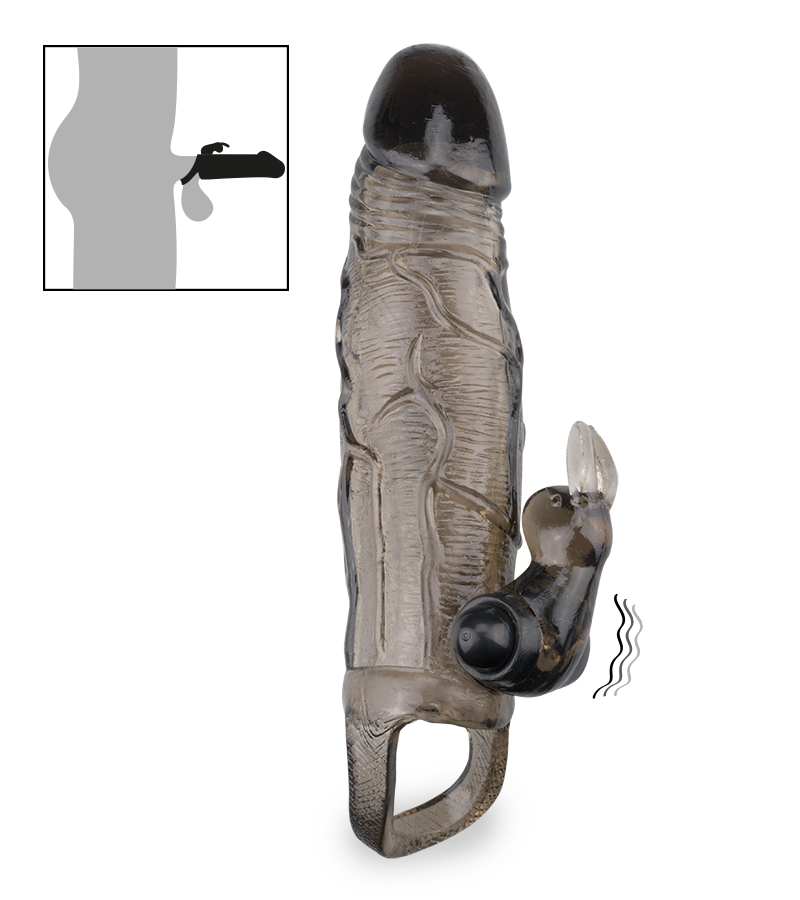 Extension de pénis 2,5cm vibrante