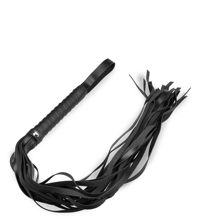 Fouet martinet à lanières noir