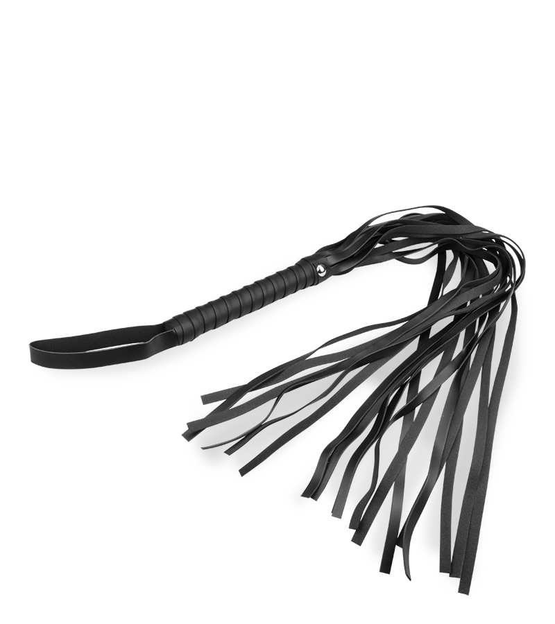 Fouet martinet à lanières noir