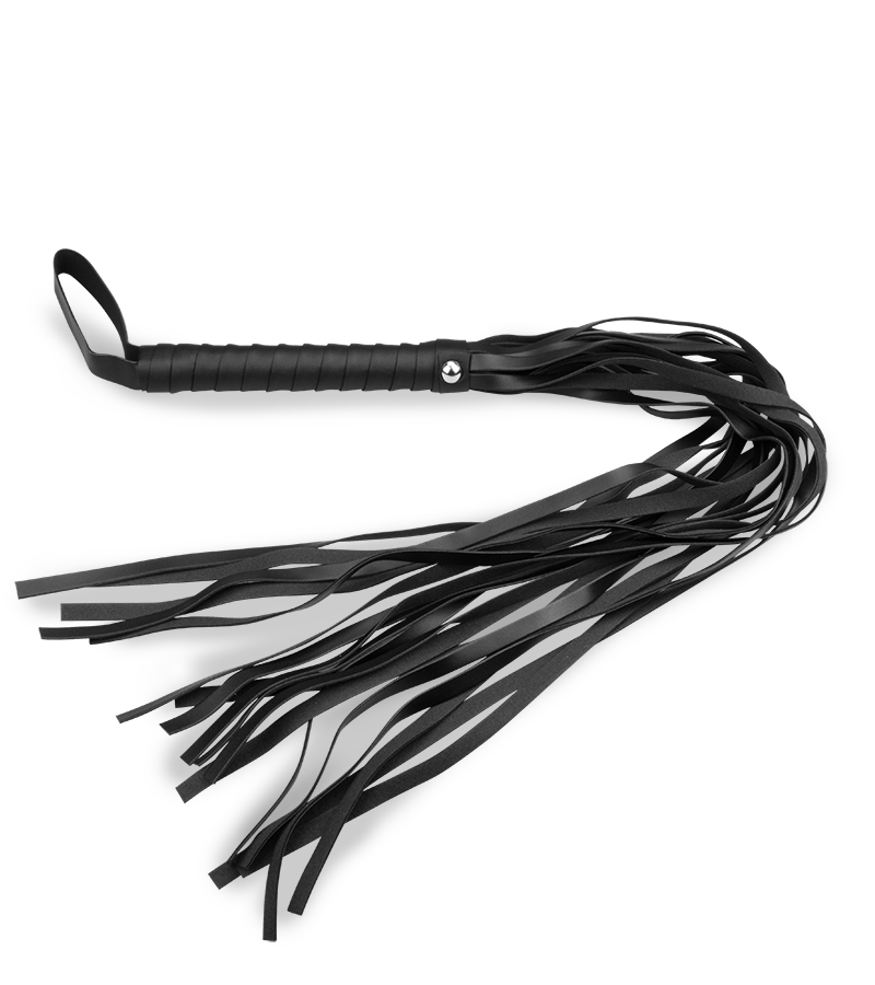 Fouet martinet à lanières noir