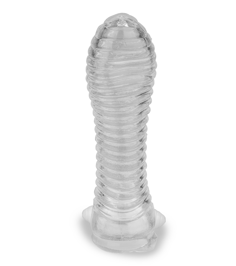 Fourreau à pénis vibrant avec rayures