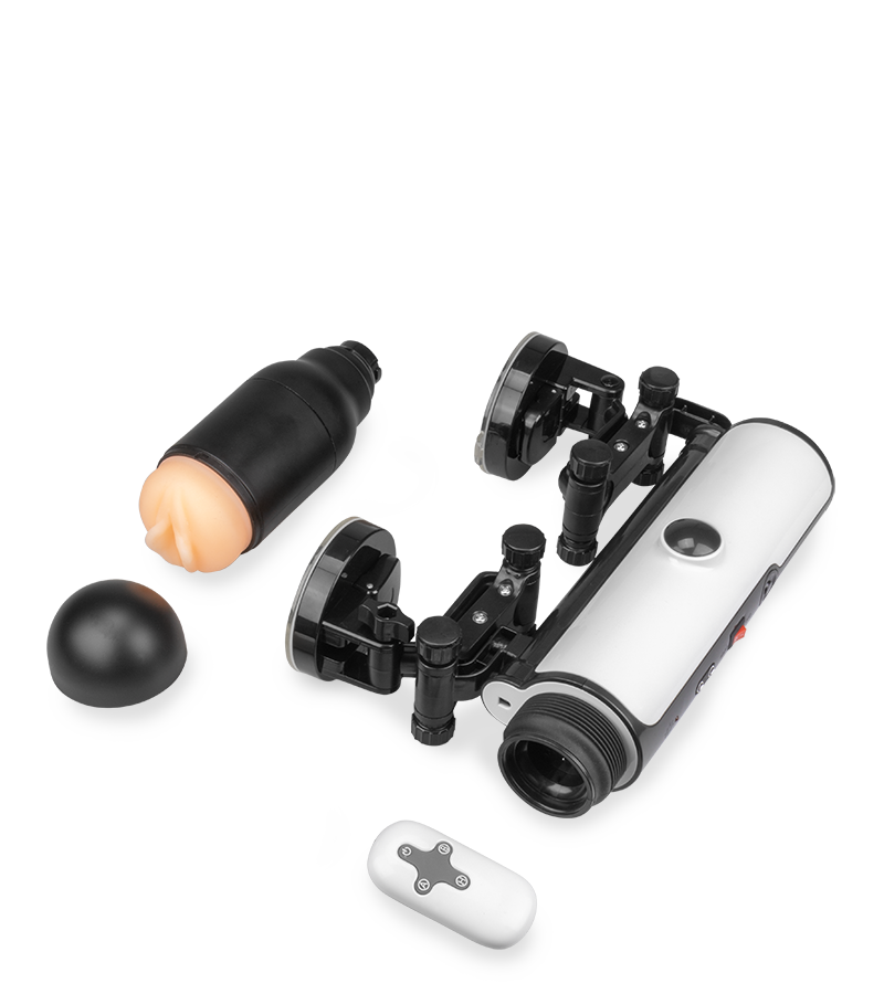 Fucking machine avec masturbateur vibrant