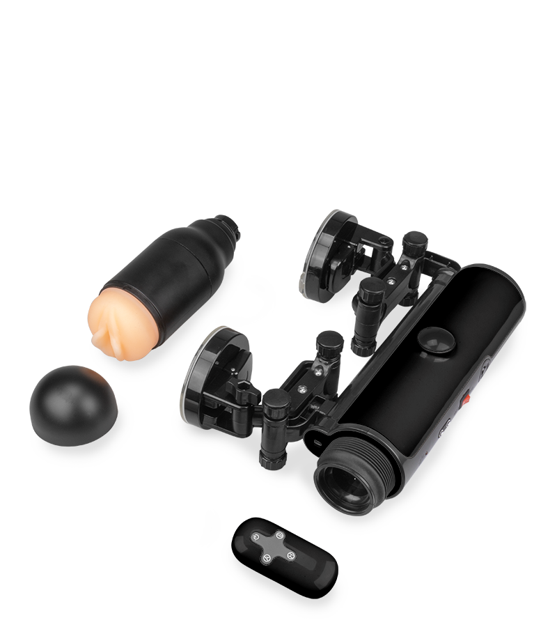 Fucking machine avec masturbateur vibrant