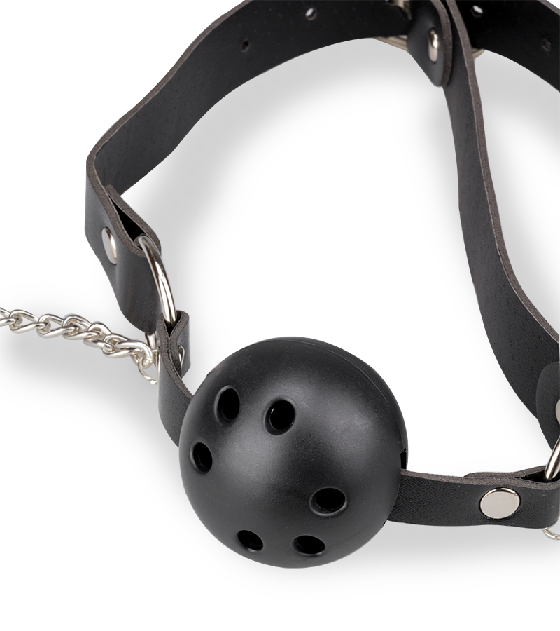 Gag ball BDSM avec pinces à seins