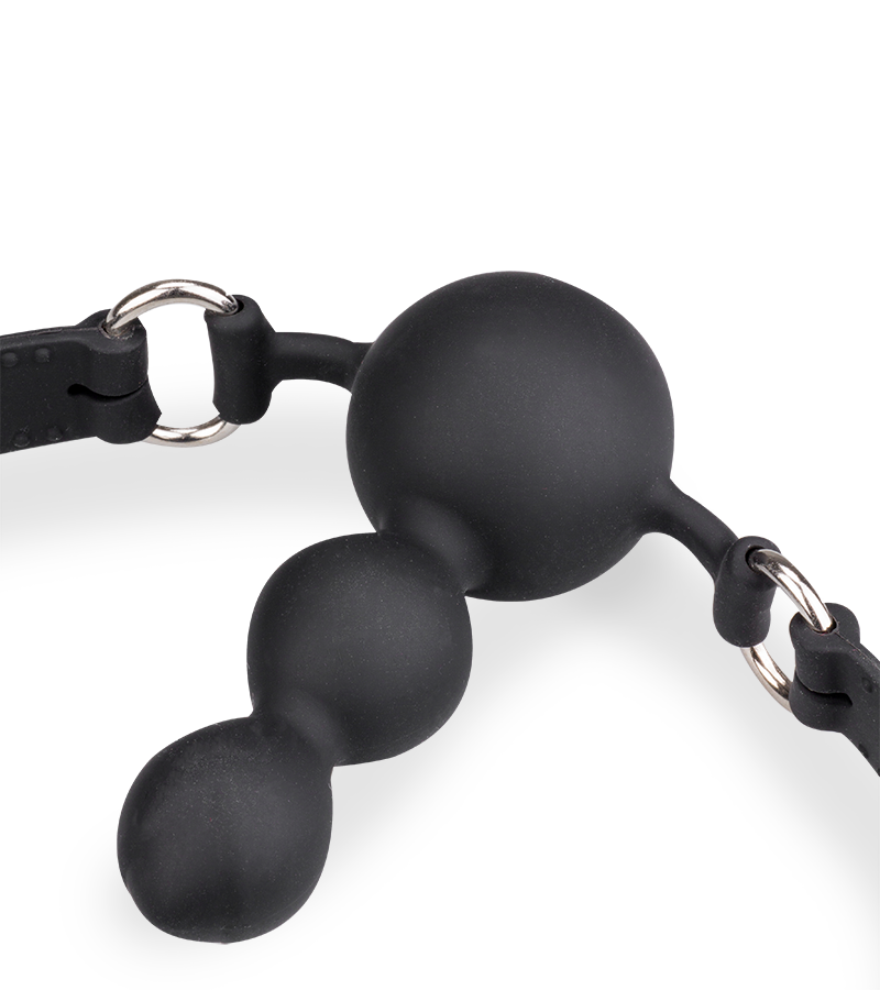 Gag-ball en silicone avec plug 6,0cm