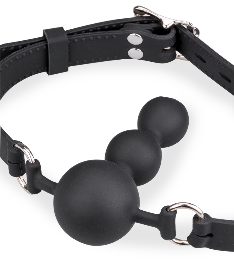 Gag-ball en silicone avec plug 6,0cm