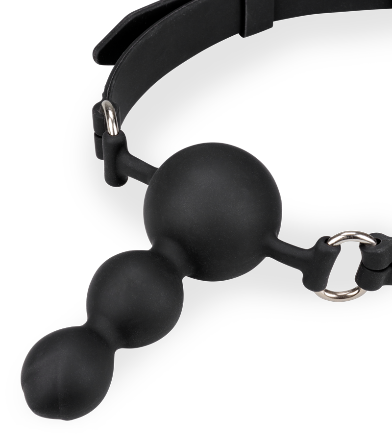 Gag-ball en silicone avec plug 6,0cm