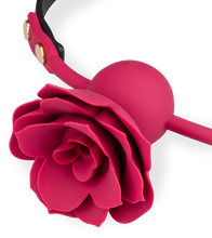 Charger l'image dans la galerie, Gag ball en similicuir avec rose en silicone