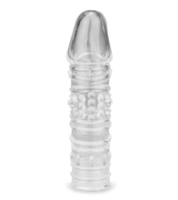 Charger l'image dans la galerie, Gaine à penis texturée transparente taille M 15,0cm