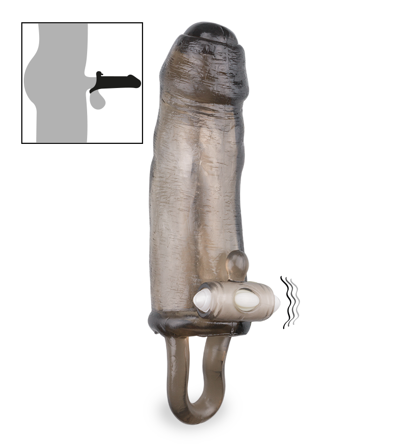 Gaine à pénis vibrante avec prépuce Héraclès