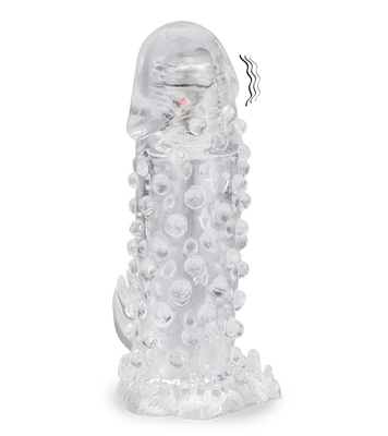 Gaine Ă  picots et gland vibrant