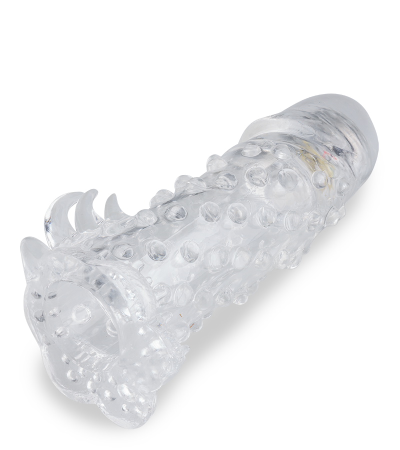 Gaine Ă  picots et gland vibrant