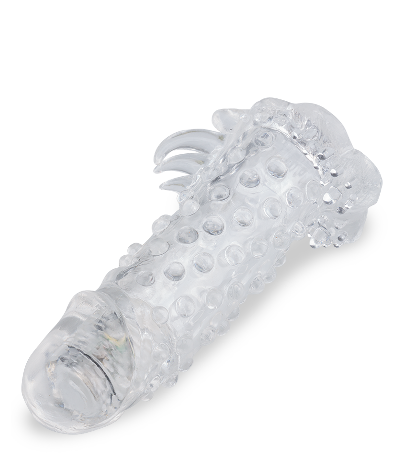 Gaine Ă  picots et gland vibrant