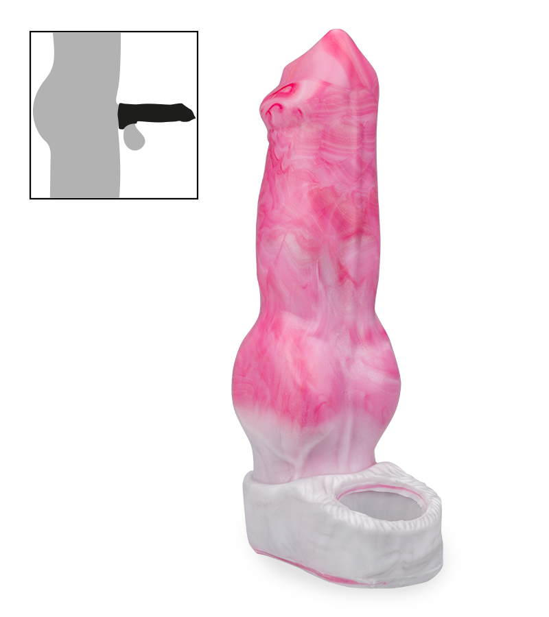 Gaine de pénis en silicone chien