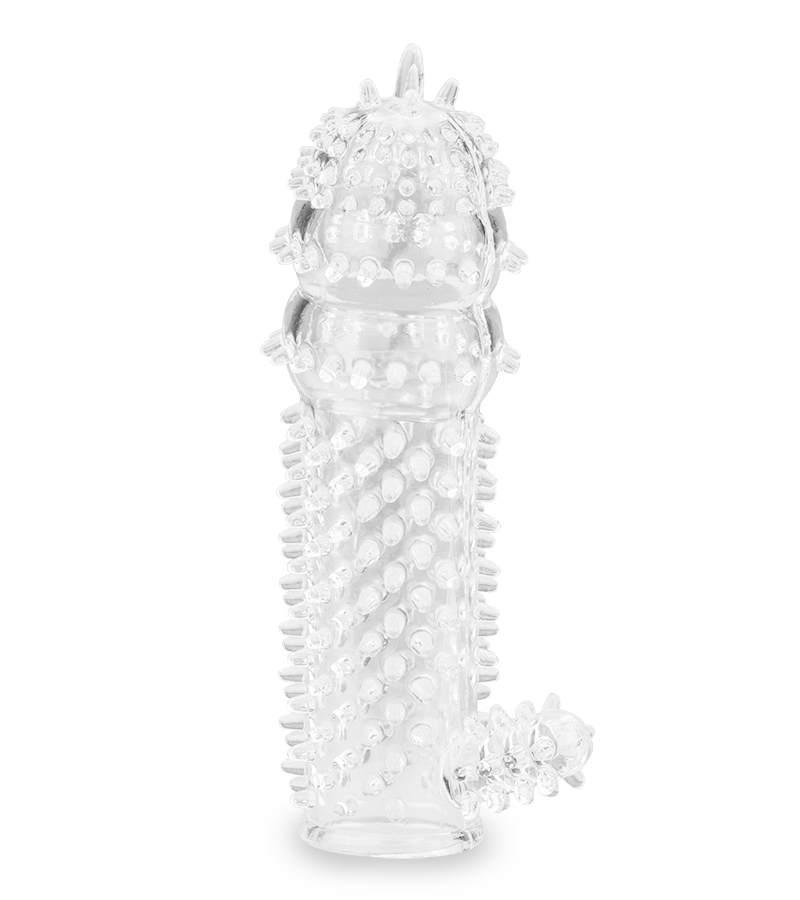 Gaine pénis picots et stimulateur