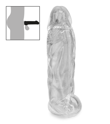 Gaine pénis testicules veinée transparente